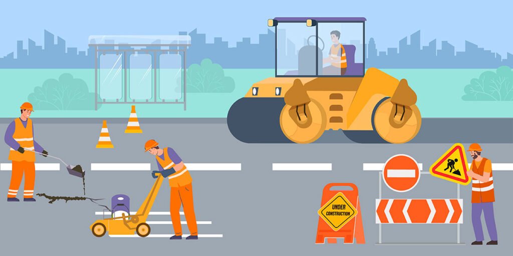 mantenimiento preventivo de pavimentos ilustración reparación