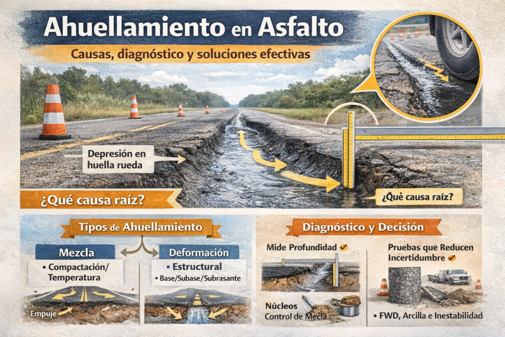 ahuellamiento en asfalto infografia