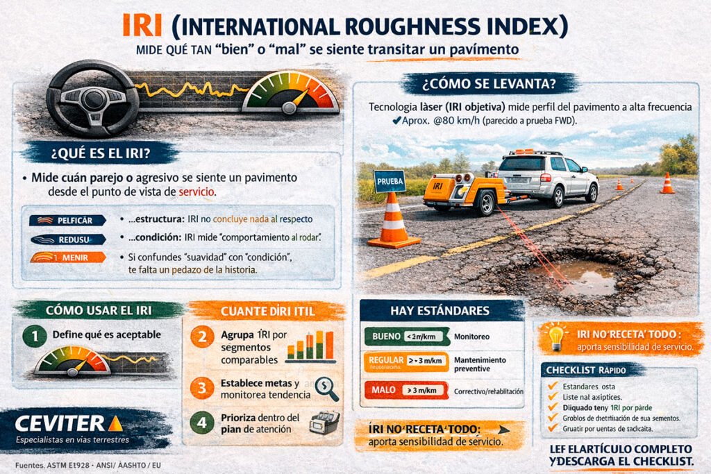 iri indice de rugosidad infografia